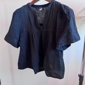 Old Navy Textured Black Blouse